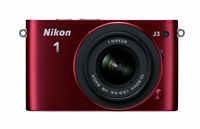 Nikon 1 J3 14.2 MP HD Digital Camera with 10-30mm VR 1 NIKKOR Lens (Red)