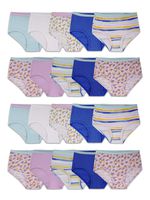 Fruit of the Loom Girls' Cotton Brief Underwear, 20 Pack - Fashion Assorted, 6