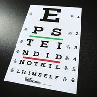 Epstein Did Not Kill Himself Eye Chart - Sticker
