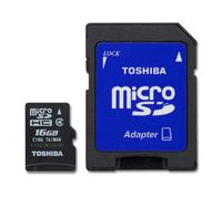 Toshiba Micro Secure Digital High Capacity SDHC Memory Card (PFM016U-1DAK)