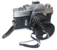 Vintage Minolta SRT201 SLR 35mm Film Camera w/ Rokkor-X 50mm 1:1.7 Lens