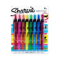 Sharpie 28101 Accent Retractable Highlighters, Chisel Tip, Assorted Colors, 8-Count