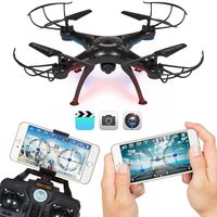 Best Choice Products 4-Channel 2.4G 6-Axis Gyro RC Headless Quadcopter Drone w/WiFi Camera, Real Time Video - Black