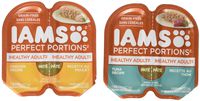 Iams Perfect Portions Grain Free Adult Wet Cat Food Pate Chicken Recipe & Tuna Recipe Variety Pack, (12) 2.6 Oz. Twin Pack Trays, 12count (Pack of 12)