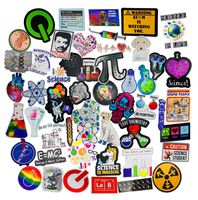 Physics Chemistry Laboratory 50 Pcs Stickers Waterproof Biology Student Experiment Science Decal Suitcase Vinyl Label for Iphone11 School Car Bumper Helmet Luggage Laptop Bottle Skateboard