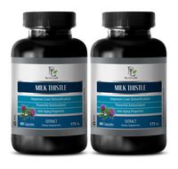 Reduce Cholesterol - Milk Thistle Seed Extract 175 - Milk Thistle Powder - 2 Bottle 120 Capsules