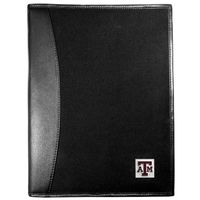 NCAA Texas A&M Aggies Leather & Canvas Padfolio, Black