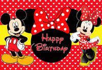 zlhcgd 7x5FT Minnie Mouse Photography Vinyl Photo Background for Kids Birthday Party Backdrops Decoration