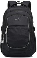 Backpack Bookbag For School Student College Business Travel Hiking Fit Laptop Up to 15.6 Inch (Black)