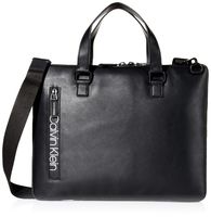 Calvin Klein Men's Slim Attache, black/matte black, One Size