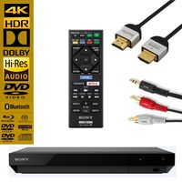 NEEGO Sony UBP-X700 Streaming 4K Ultra HD 3D Hi-Res Audio Wi-Fi and Bluetooth Built-in Blu-ray Player with Remote Control- Black - NeeGo 4K HDMI Cable and NeeGo RCA Y-Adapter