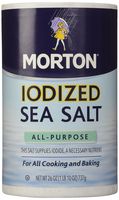 Morton Salt Iodized Sea Salt, 26 oz, 2 pk