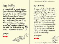 Quiplip Handwritten Yours Truly Birthday Cards, 6-Pack (YT06106PCK)