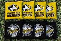 Victory Tailgate NCAA Collegiate Regulation Cornhole Game Bag Set (8 Bags Included, Corn-Filled) - Michigan Tech Huskies