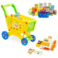 Best Choice Products 27-Piece Grocery Store Playset w/ Cash Register, Plastic Food and Play Money