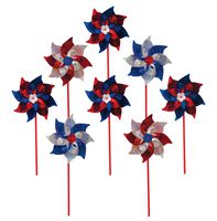In the Breeze Patriotic Mylar Pinwheel Spinners (8 PC assortment)
