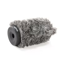 Movo WS-G120 Furry Rigid Windscreen for Microphones 18-23mm in Diameter and up to 5.5" (14cm) Long - Dark Gray