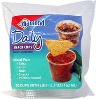 Diamond 4142680004 Multi-Purpose 20 Count Mini Cups With Lids, 5.5 oz, Clear