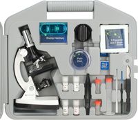 BARSKA Microscope Kit with Carrying Case by White