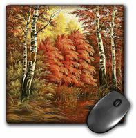 3dRose LLC 8 x 8 x 0.25 Inches Mouse Pad, Autumn Wood Landscape (mp_41242_1)