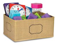 Burlap Small Storage Bin