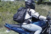 Kuryakyn 5292 XKursion XB Dispatch Backpack: Weather Resistant Motorcycle Travel Luggage Bag with Mounting Straps, Black