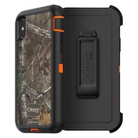 OtterBox DEFENDER SERIES SCREENLESS EDITION Case for iPhone Xs & iPhone X - Retail Packaging - (BLAZE ORANGE/BLACK W/REALTREE XTRA CAMO)