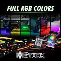 4 PCS - LED Neon Undercar Glow light/Underglow/Show Car Lights Kit - LED Strip Underbody Kit RGB - 47.0" x 59.0" (Large) - with Bluetooth