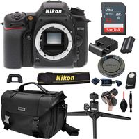 Nikon D7500 DSLR Camera with Body (No Lens) + 32GB Card, Tripod,Case and More(13pc Bundle)