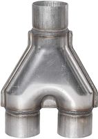 TOTALFLOW TF-SY3025 409 Stainless Steel 3 Inch / 2.5 Inch Y-Pipe-3" Single / 2.5" Dual (Inner Diameter)