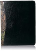 Weber's Leathers Men's Camo Leather Portfolio with Letter Sized Notebook, Mossy Oak W/Black, M