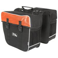 M-Wave Bicycle Cycling Pannier Bag, Black/Orange