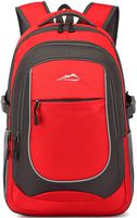 School Backpack with USB Charging Port Travel College Student Business Casual Large Durable Daypack Bookbag for Women Men fits 15.6 inch Laptop (Red)