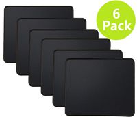 6 Mouse Pad Bundle Stitched Edges Premium Waterproof Gaming Mouse Mat Pad, Extends Battery Life Non-Slip Rubber Base Thick Black Mousepad for Laptop Computer & PC, 11 x 8.7 inch, Black Razer-Pack of 6