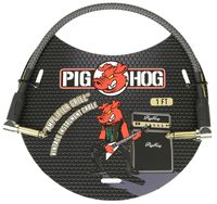 Pig Hog PCH1AGR Right-Angle 1/4" Amplifier Grill Instrument Patch Cable, 1 Foot