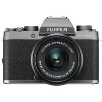 Fujifilm X-T100 Mirrorless Digital Camera w/XC15-45mmF3.5-5.6 OIS PZ Lens - Dark Silver