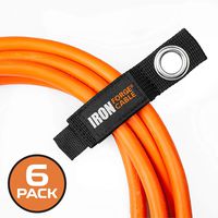 Extension Cord Wrap Organizer, 6 Pack of Storage Straps - Small 7.25 Inch Hook and Loop Hanger Wraps for Power Cables, Hoses, Ropes, and More