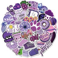 Cute Stickers 50 PCS, Stickers for Teens,Girls,Kids,Adults - Stickers for Waterbottles,Laptop,Phone,Hydro Flask Travel Vinyl Stickers Waterproof (Purple Series)