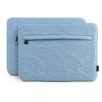 Feminine Series Laptop Zipper Sleeve for MacBook Air/Pro/Pro Retina 13 Inch (Light Blue Rose)