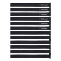 12 Pack 1 x 24 Inches Hook and Loop Reusable Fastening Cable Tie Down Straps by Wisdompro - Reusable, Durable Functional Cinch Strap to Keep Your Home, Office, Workspace from Tangled Messes of Cords