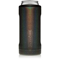 BrüMate Hopsulator Slim Double-walled Stainless Steel Insulated Can Cooler for 12 Oz Slim Cans (Glitter Charcoal)