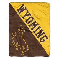 The Northwest Company Officially Licensed NCAA Wyoming Cowboys Halftone Micro Raschel Throw Blanket, 46" x 60", Multi Color