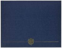 Great Papers! Navy Classic Crest Certificate Cover, 12"x 9.375", 5 Count (903115)