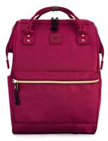 Kah&Kee Polyester Travel Backpack Functional Anti-theft School Laptop for Women Men (Wine, Large)