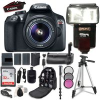 Canon EOS Rebel T6 DSLR Camera with Canon EF-S 18-55mm f/3.5-5.6 is II Lens +Accessory Bundle