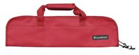 Messermeister 5-Pocket Heavy Duty Nylon Padded Knife Roll, Luggage Grade and Water Resistant, Red