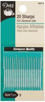 Dritz 56S-9 Sharps Hand Needles, Size 9 (20-Count)