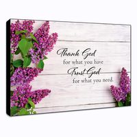 LACOFFIO Trust God Wall Art Wooden Décor Plaque 9" x 6" Housewarming Gift Idea