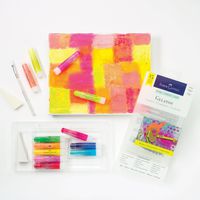 Faber-Castell Gelatos Colors Set, Brights - Water Soluble Pigment Crayons - 15 Bright Colors