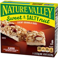 Nature Valley Granola Bars, Sweet and Salty Nut, Almond, 6 ct, 7.4 oz